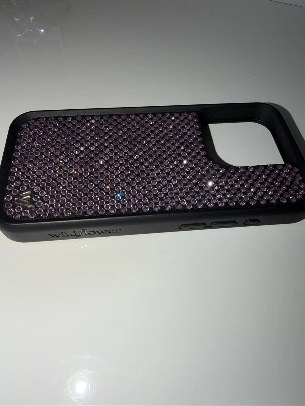 Pink Rhinestone iPhone 15 Pro Wildflower case